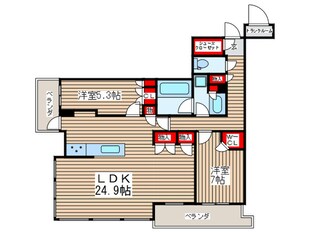 津田沼ザ・タワー（2413）の物件間取画像